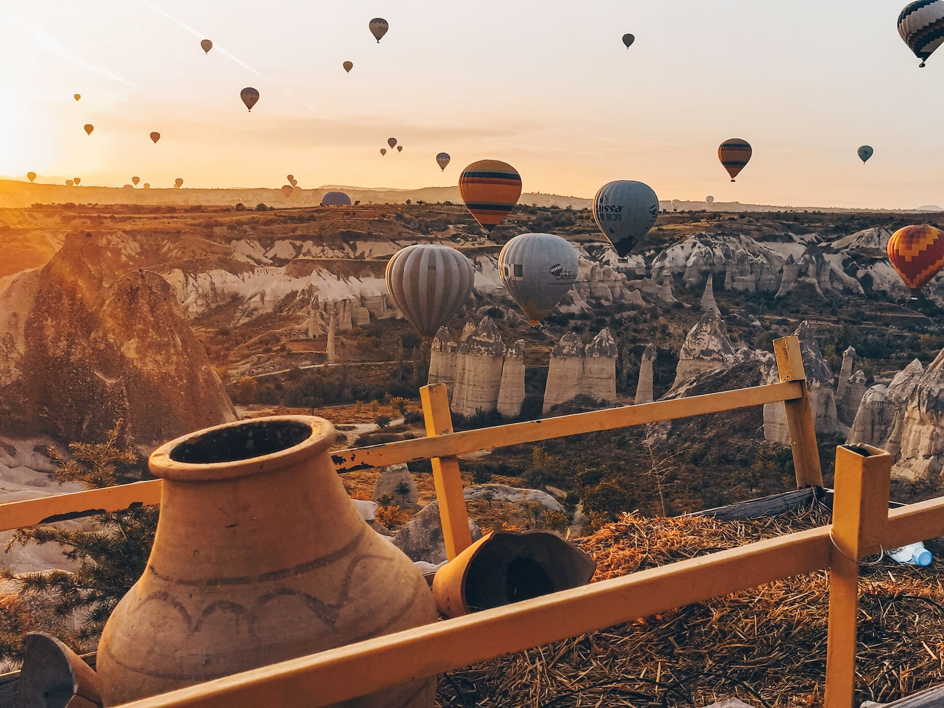 Morning view of Hot Air Balloons in Cappadocia