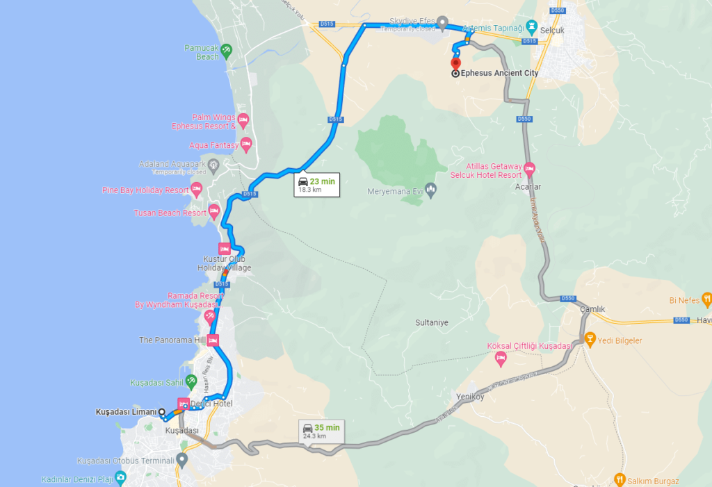 How to go from Kusadasi Cruise Port to Ephesus?