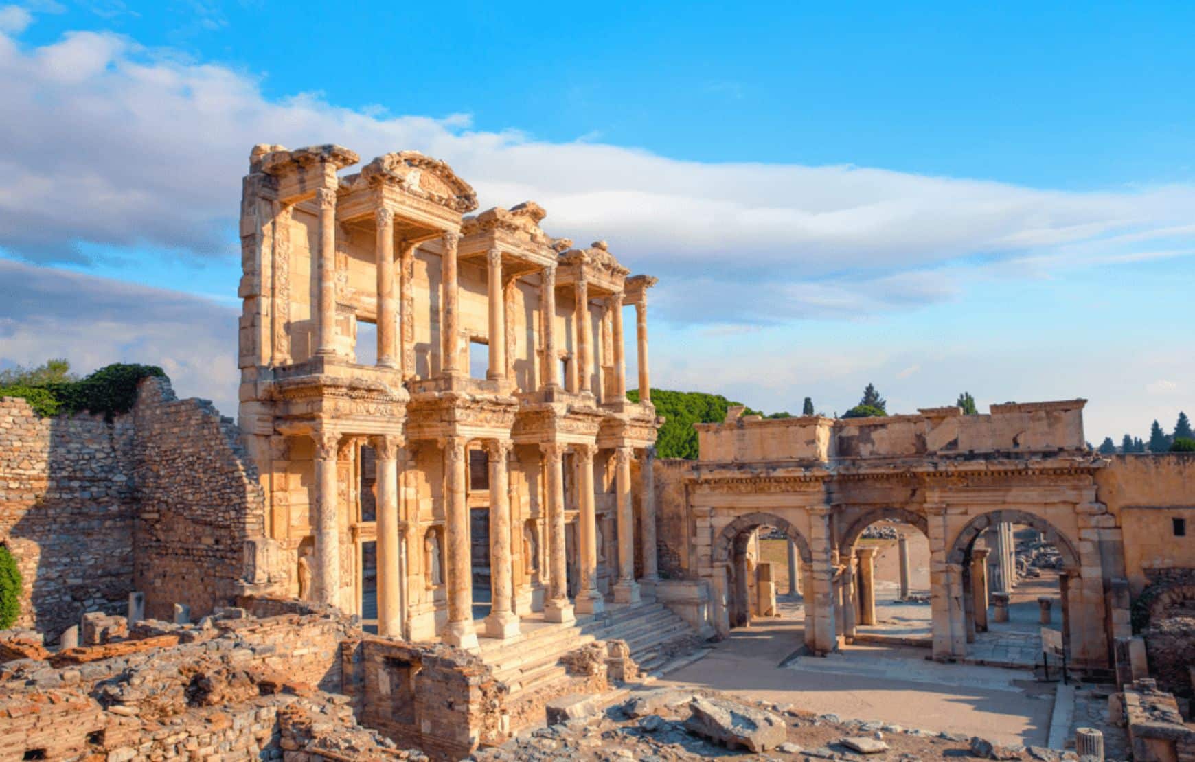 celsus library in ancient city of ephesus