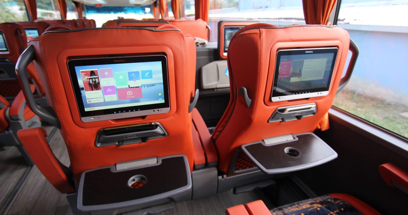 Turkish Bus TV screens and in bus entertainment