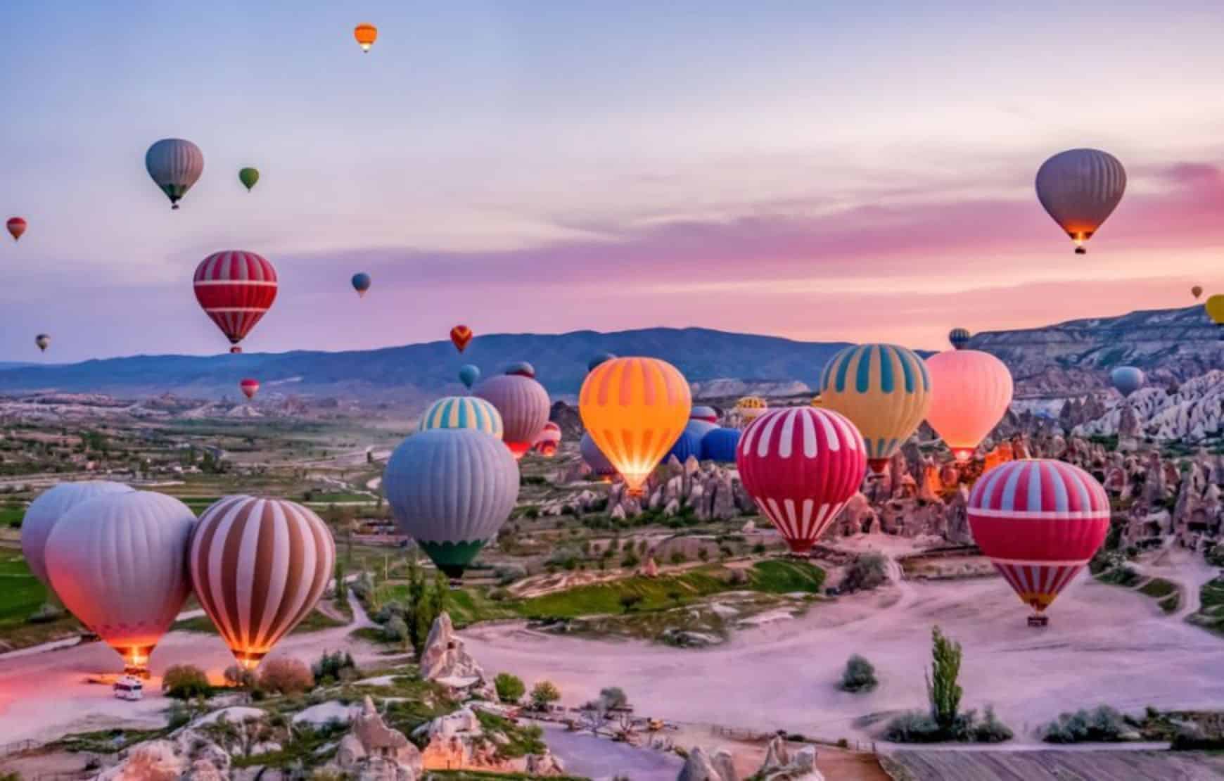Hot Air Balloon Launch Site in Cappadocia