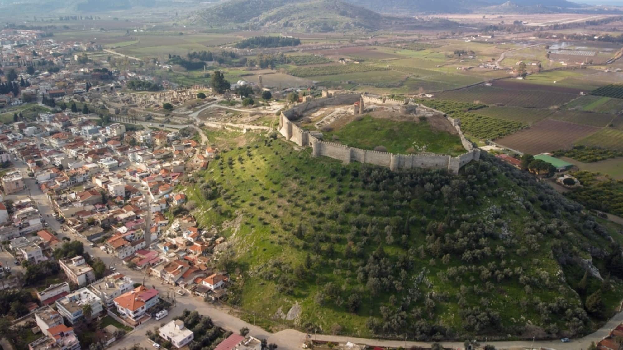 Aerial view of Selcuk Castle
