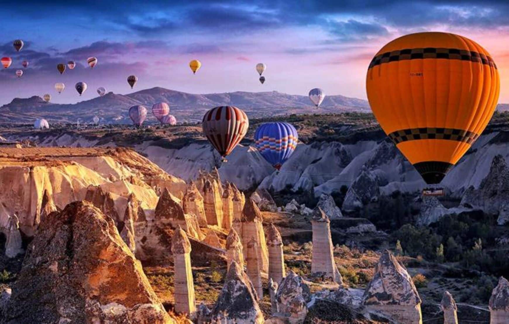 a beautiful view in Cappadocia Balloon Watching Tour