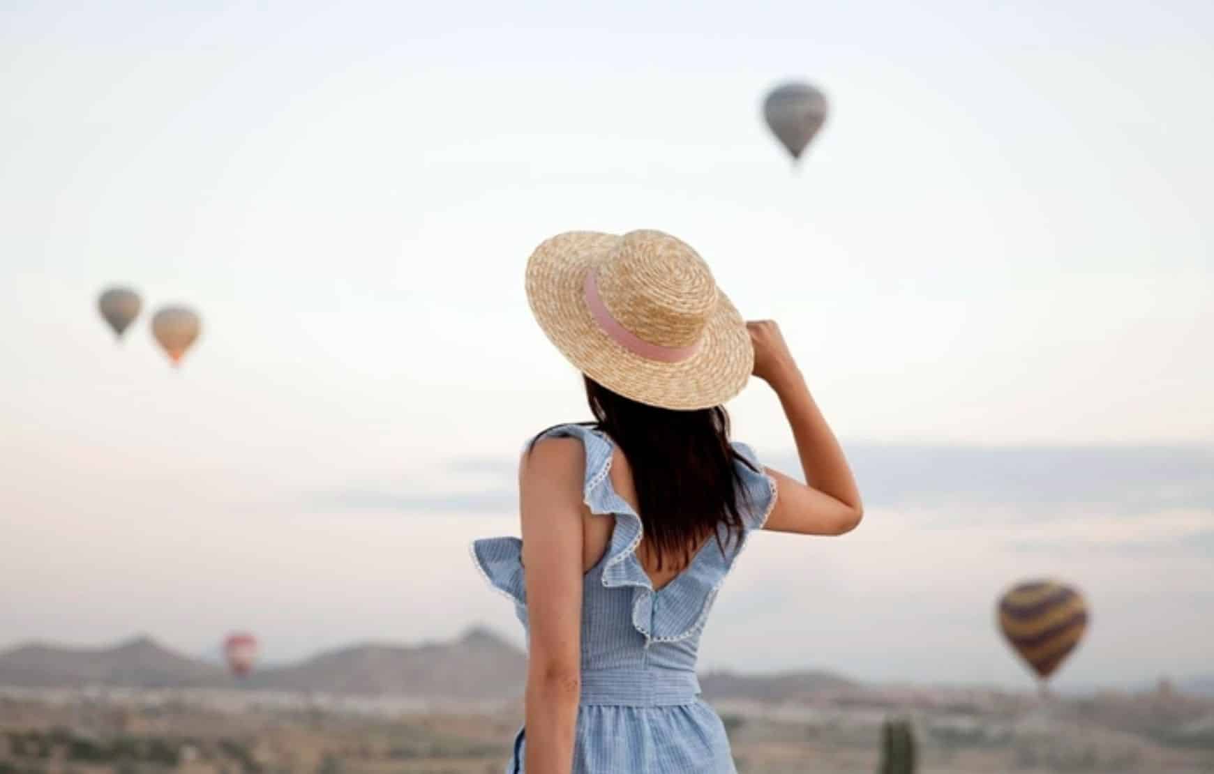 a women standing up Cappadocia Balloon Watching Tour