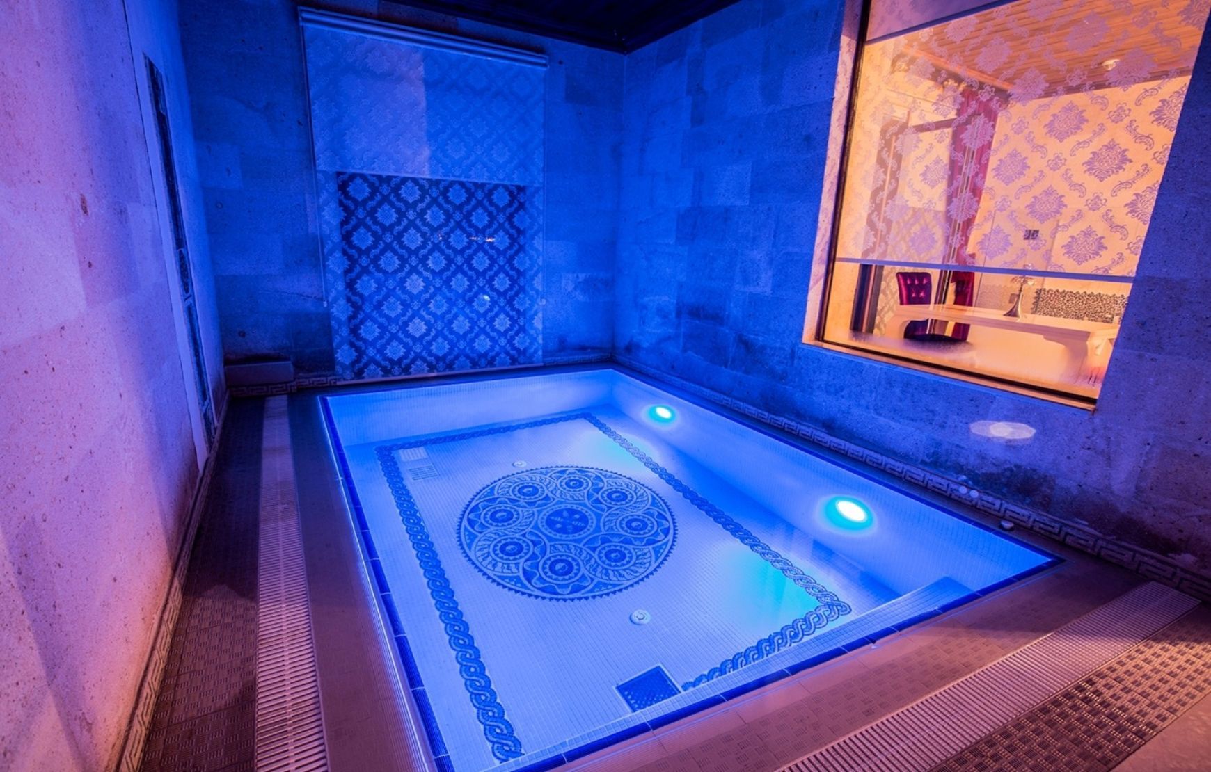 a private pool inside of Padishah room at Cappadocia Cave Resort