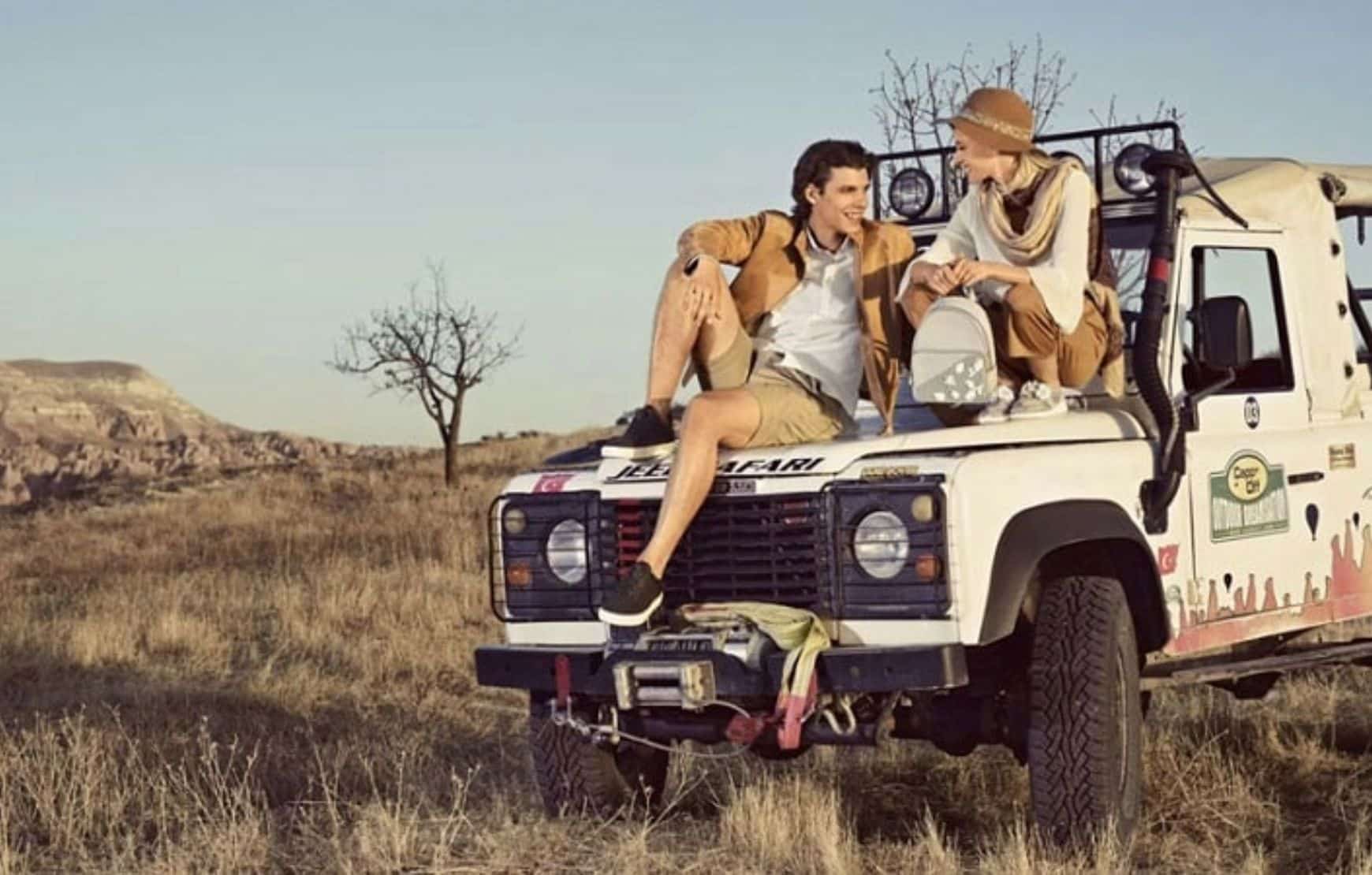 Jeep Safari in Cappadocia - a happy couple making safari