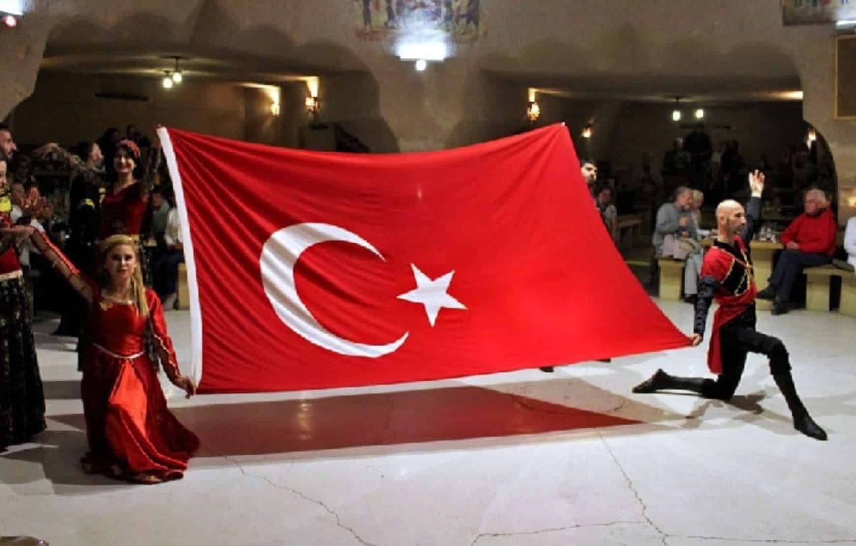 Turkish Night Show in Cappadocia - turkish flag