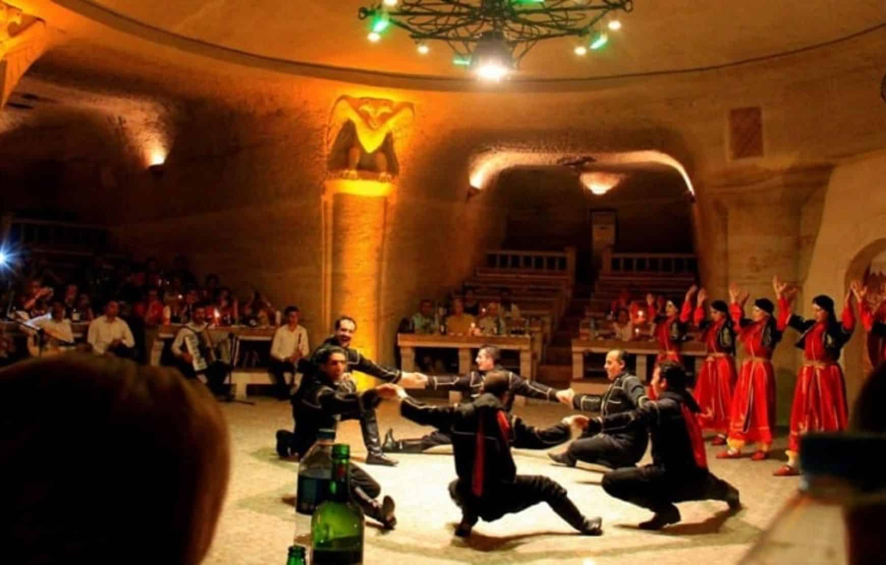 Turkish Night Show in Cappadocia - turkish dancers on the stage
