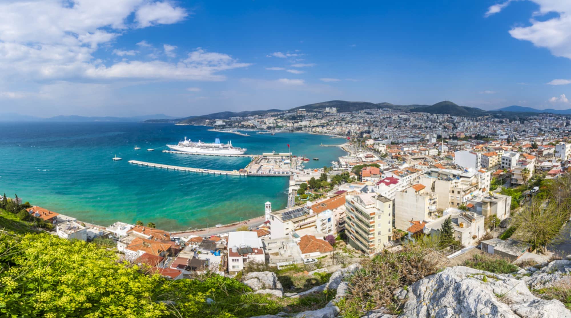 Kusadasi Harbour and Pigeon Island