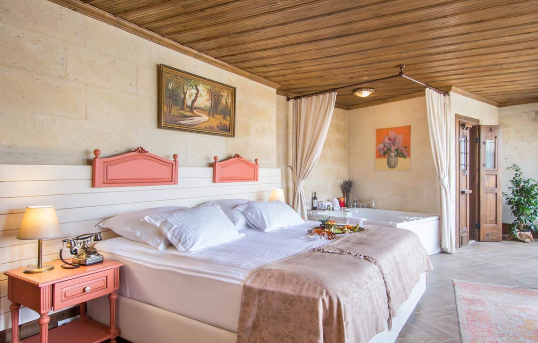 well designed honeymoon suite at Minia Cave Cappadocia
