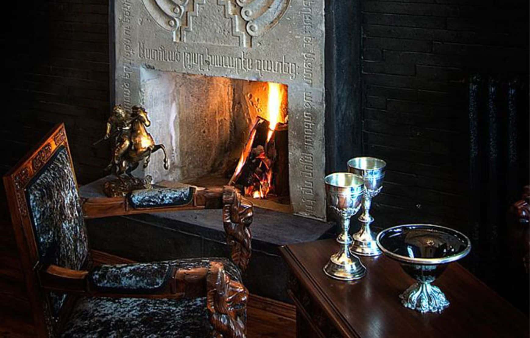 your ancient fireplace in your room at Sacred House Cappadocia