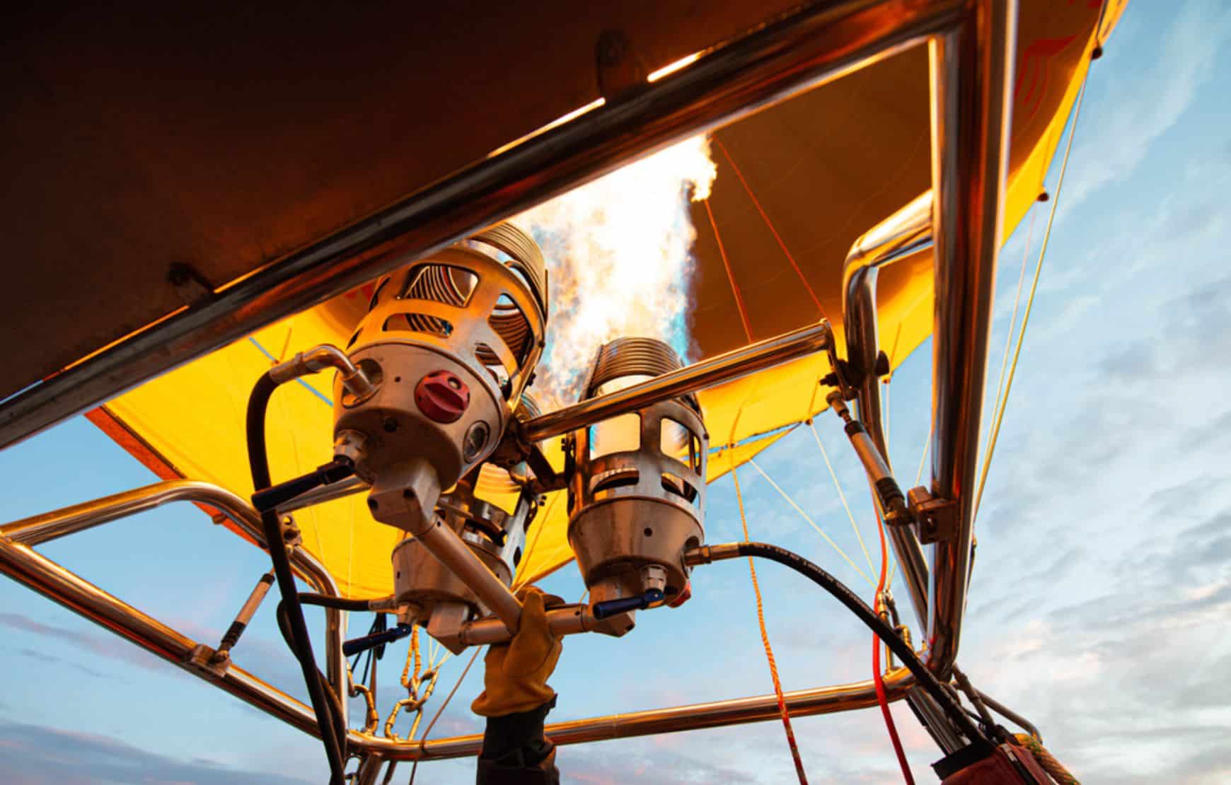 Cappadocia Hot Air Balloon Ride - pilot firing gas