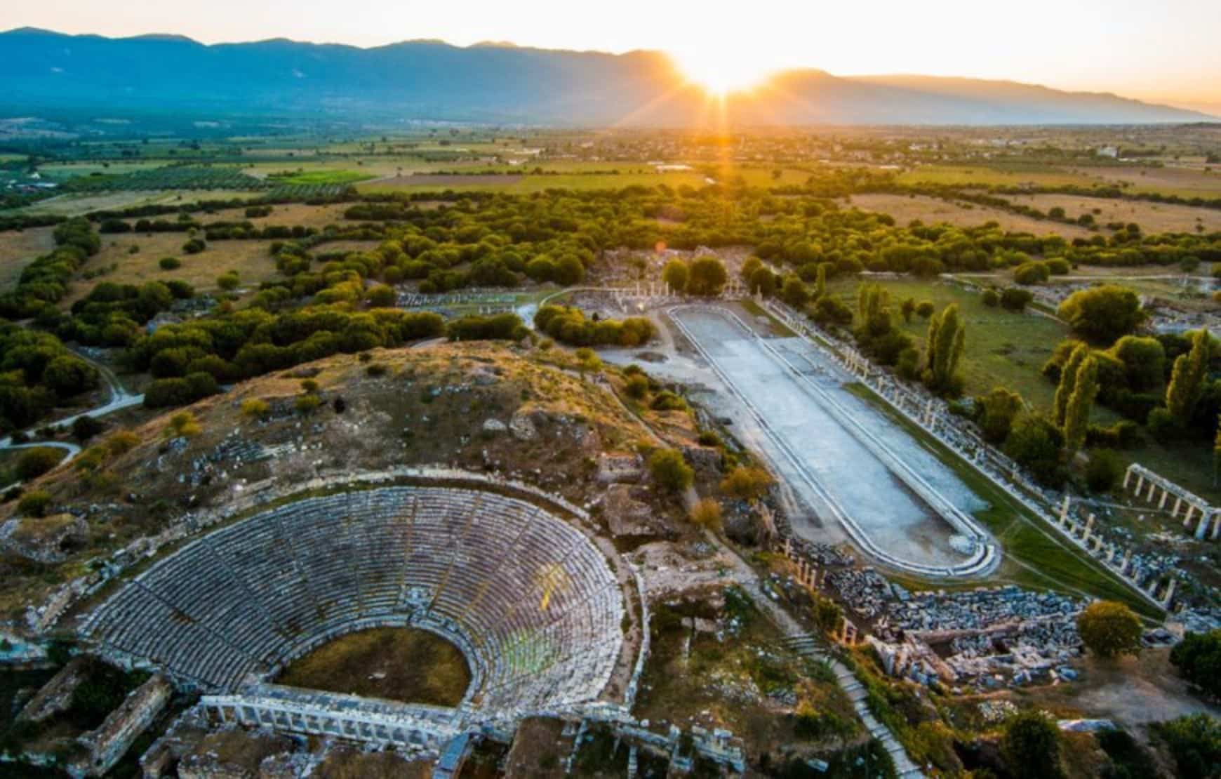 Pamukkale and Aphrodisias Private Tour from Kusadasi - Aerial View of Aphrodisias Ancient City