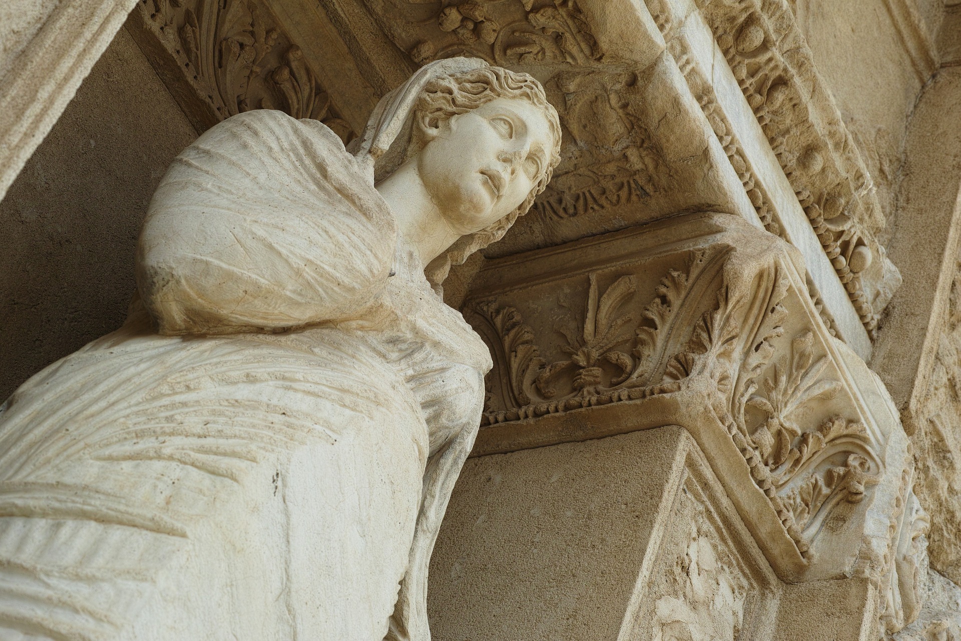 sculpture in celsus library