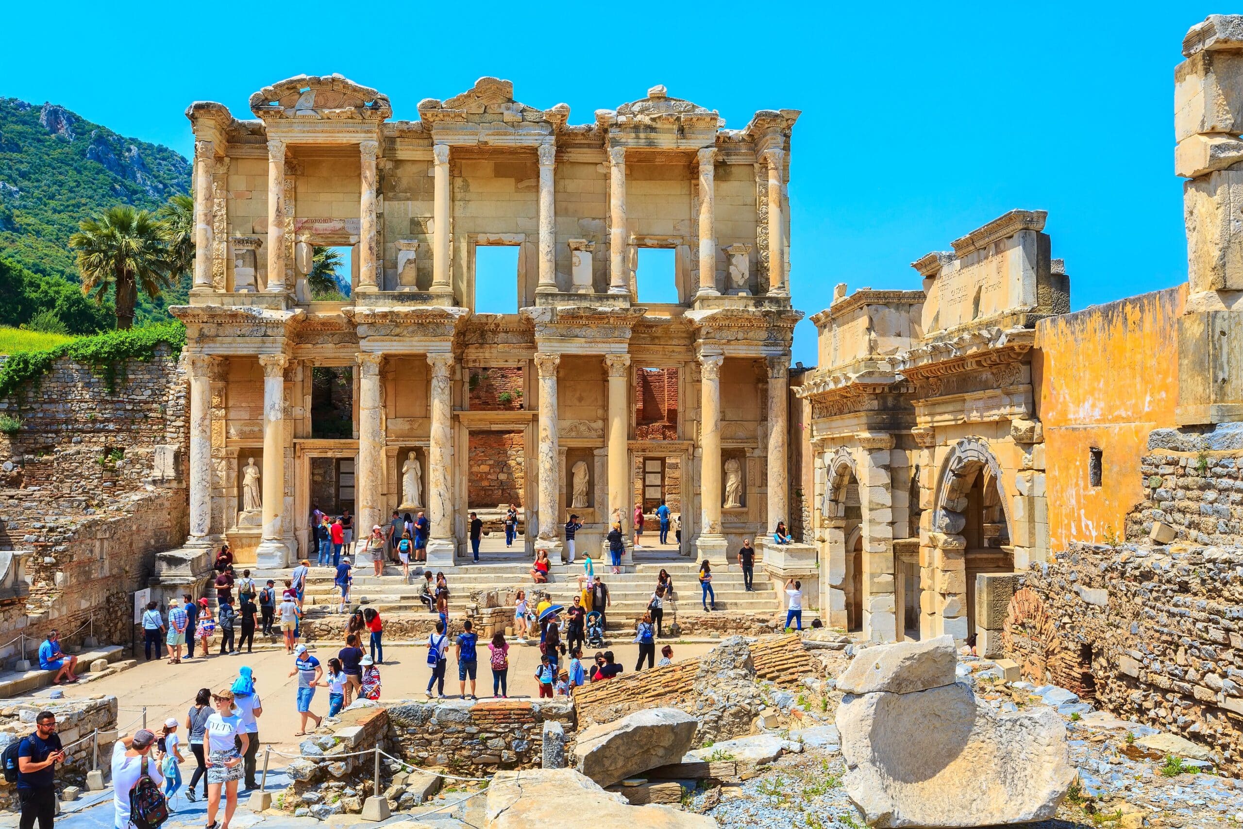 Ephesus Ancient City Celsus Library Group of People scaled
