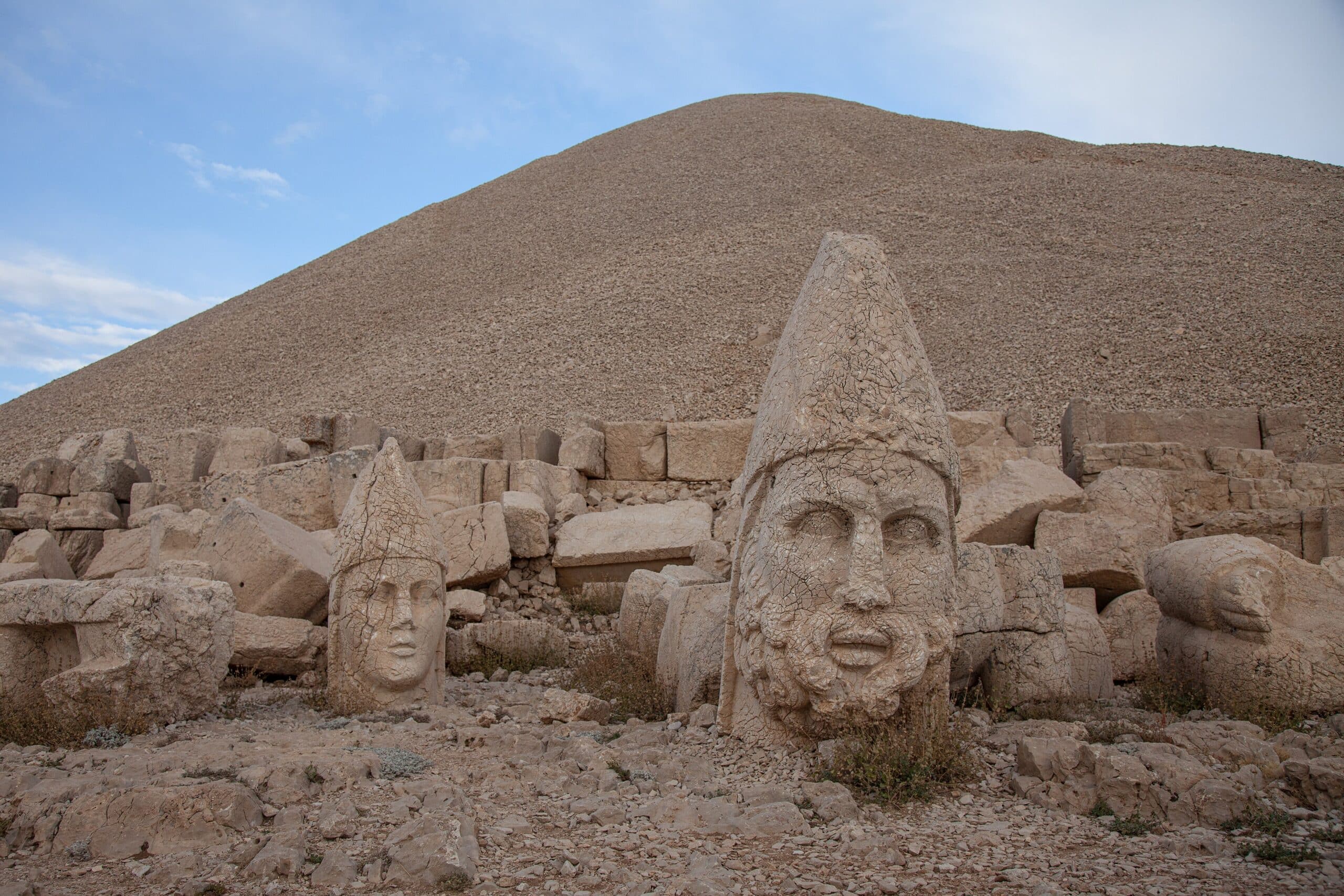 Colossal stone heads on the summit of Mount Nemrut