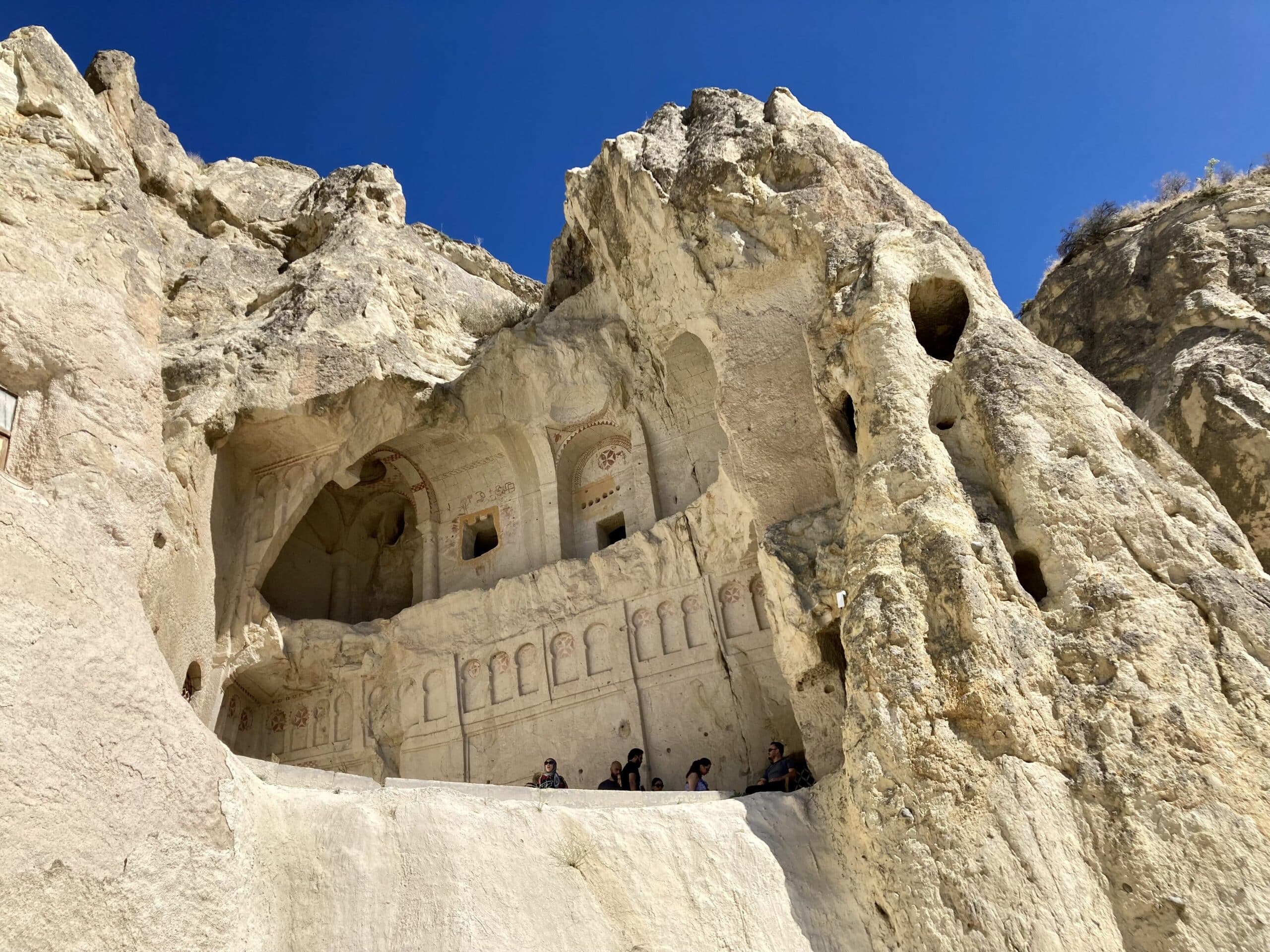 Rock-cut exterior of the Dark Church, Goreme