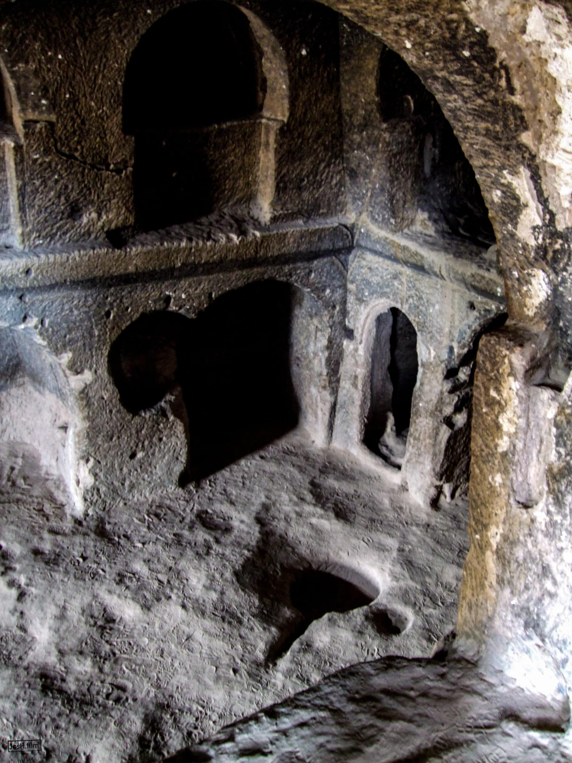 Rock-cut church interior at Selime Monastery