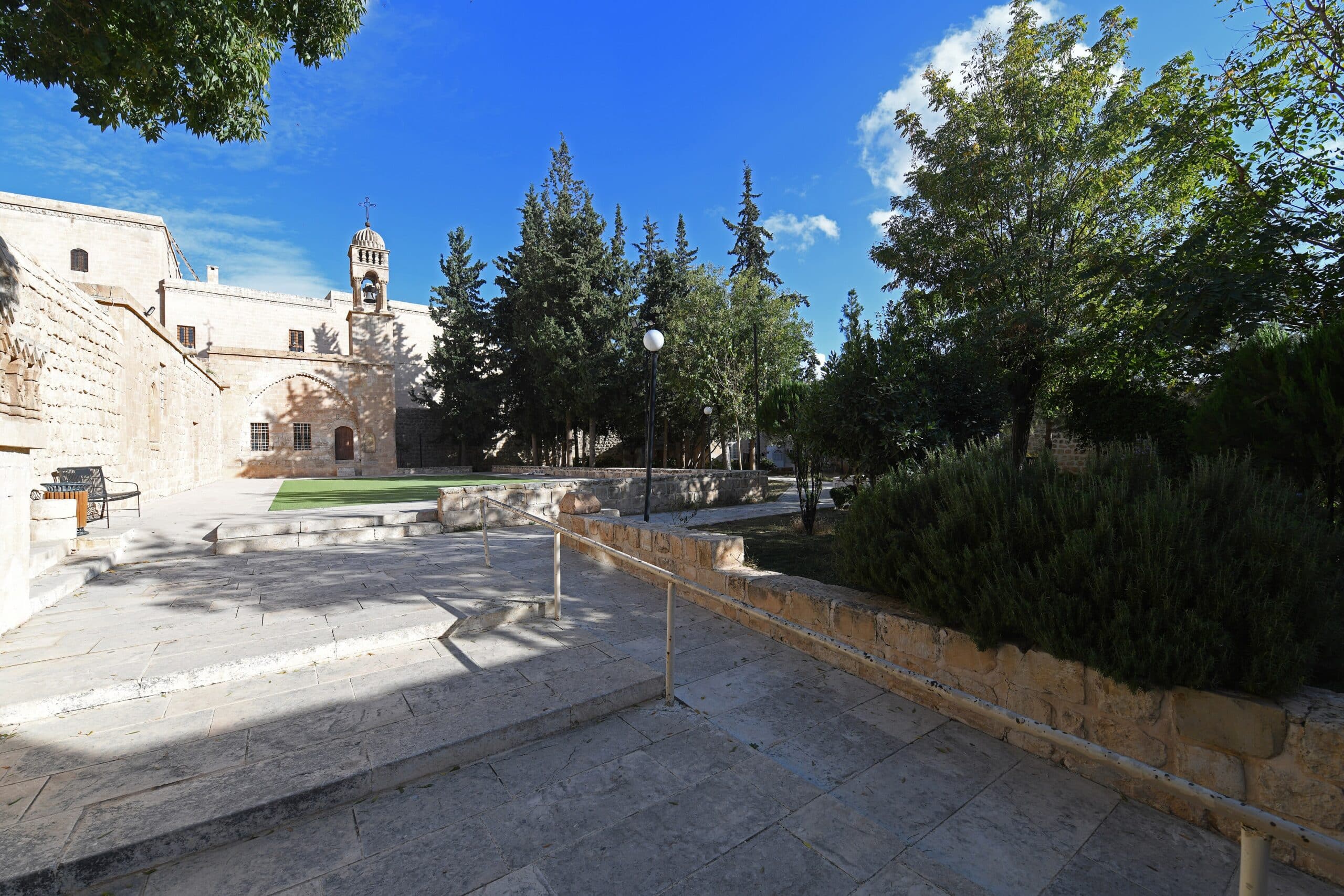 Kirklar Church - courtyard and Syriac Christian architectural heritage
