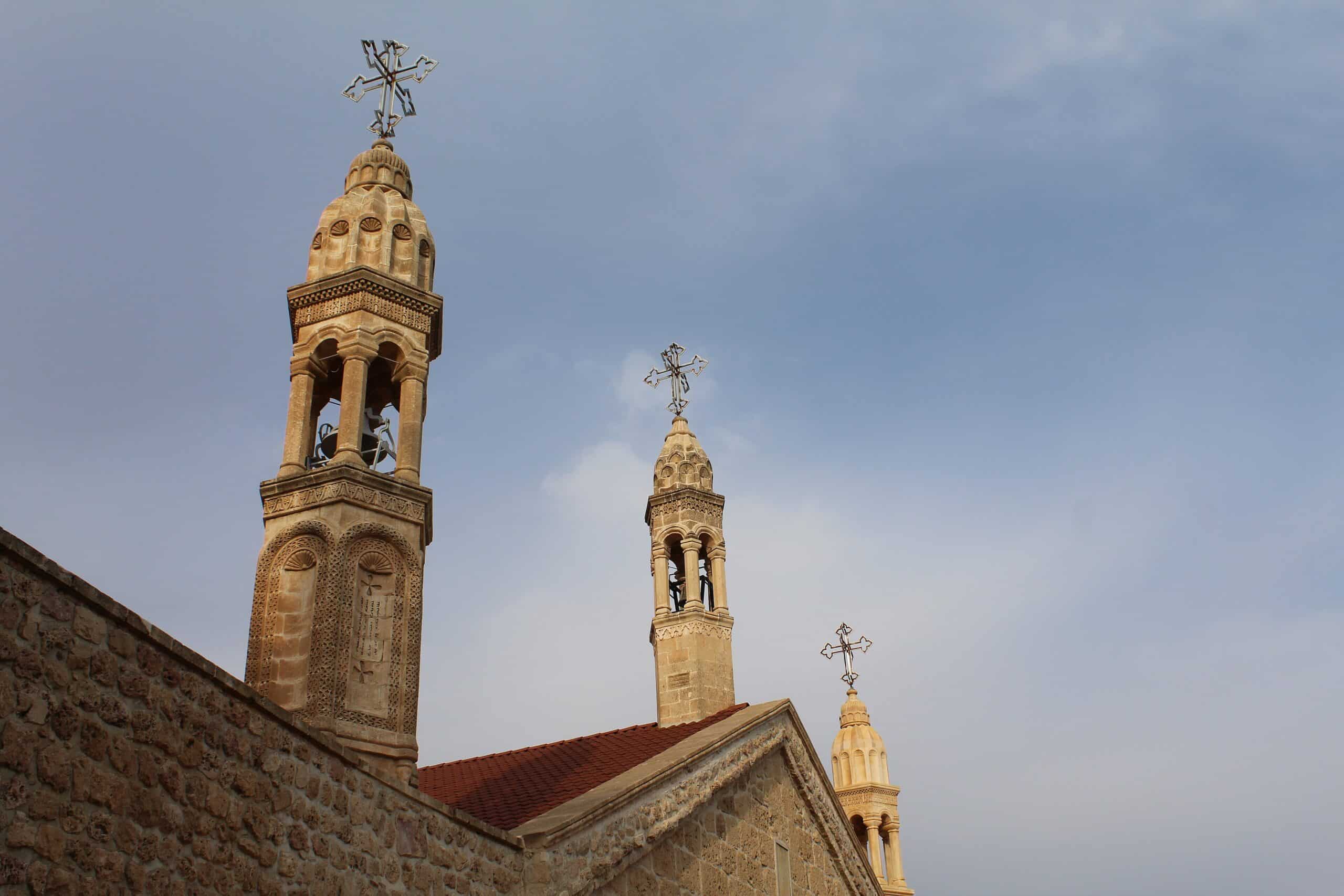 Mor Gabriel Monastery - stone church towers and monastic architecture