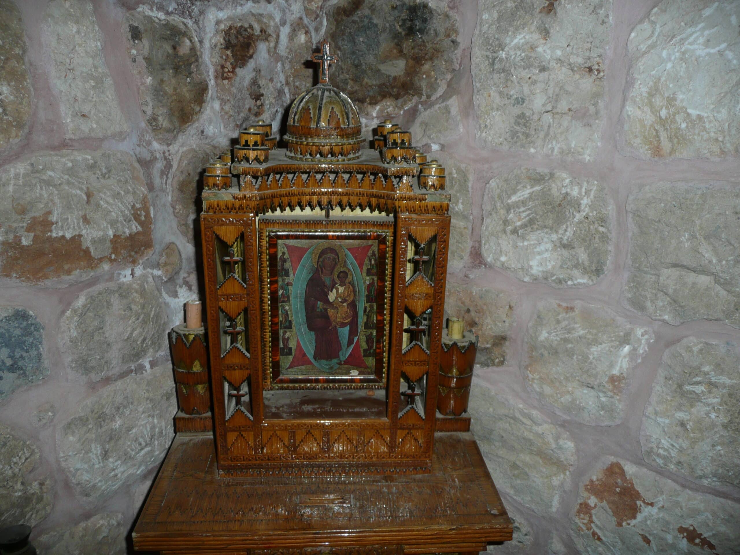 Mor Gabriel Monastery - interior icon and Syriac devotional heritage